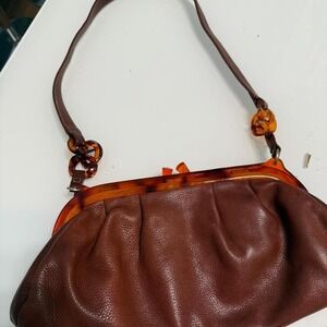 Vintage LC Brown‎ leather handbag